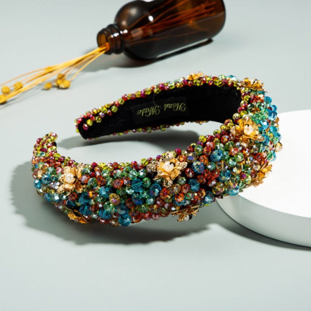 Gorgeous Luxury Blue Crystal Designer Headband